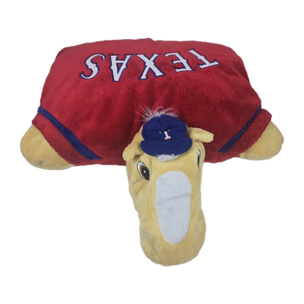 Pillow Pets MLB Texas‎ Rangers Mascot Captain the Horse Full Size 18" CLEAN